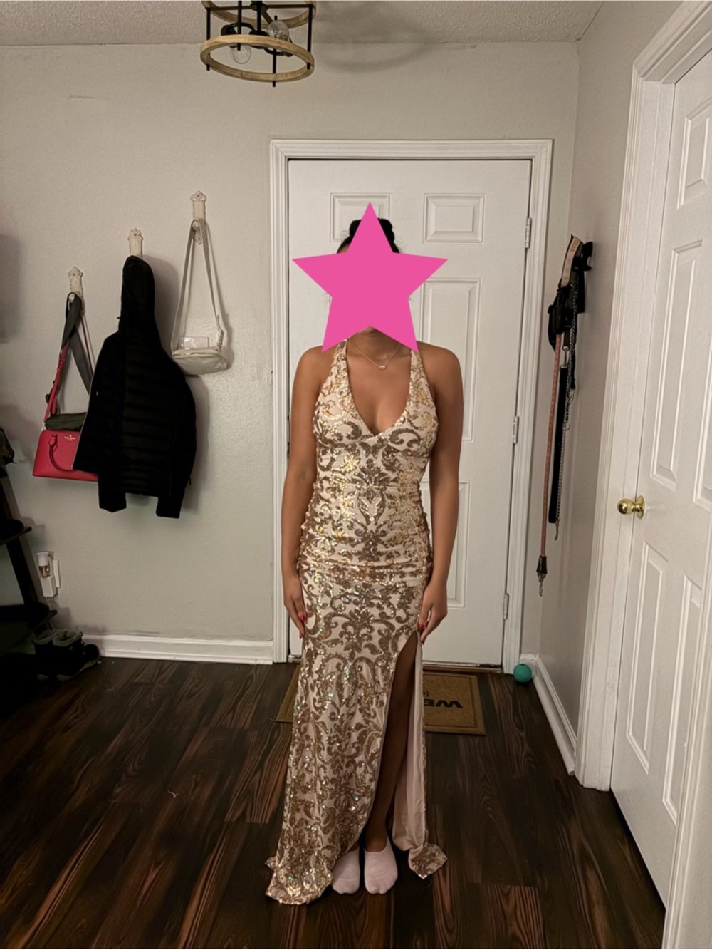 Windsor Gold Sequin Embellished Dress